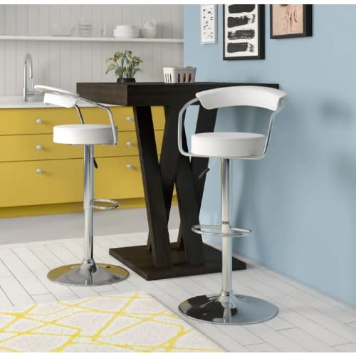 Bar Stool -02 - Set Of 2 - White