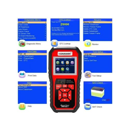 Konnwei Kw850 Obd II Full Auto Diagnostic Scanner