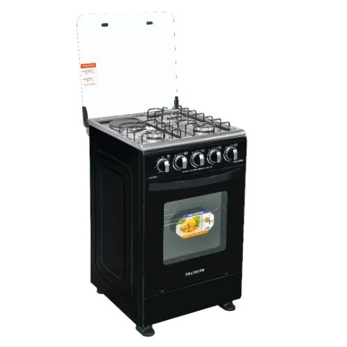 3 Gas + 1 Electric Hot Plate Standing Gas Cooker, Auto Ignition With Grill Pv-bs50g3h1 - 50x50