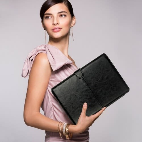 Leather  Folio Protective Cover For Macbook- Pro -13.3 Inch
