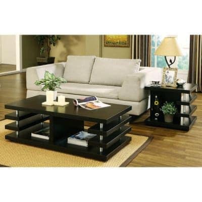 Coffee Table & 2 Side Stools