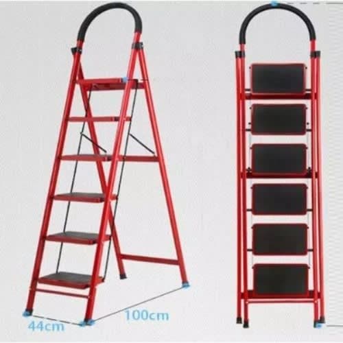 Multipurpose 6 Step Foldable Steel Ladder - Home & Office