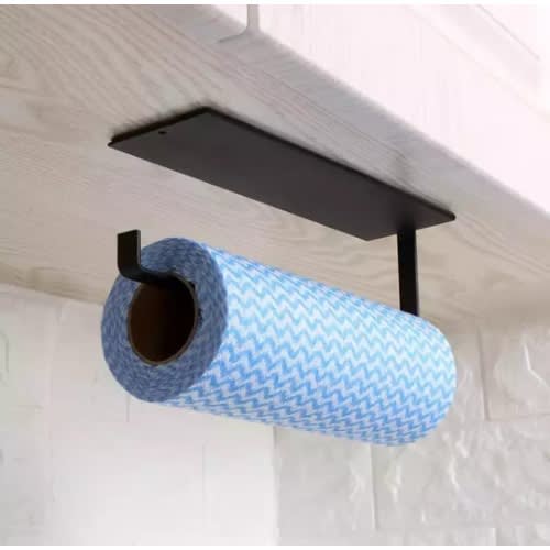 Under Cabinet Kitchen Roll Paper Holder  & Toilet Towel Rack - 2pcs