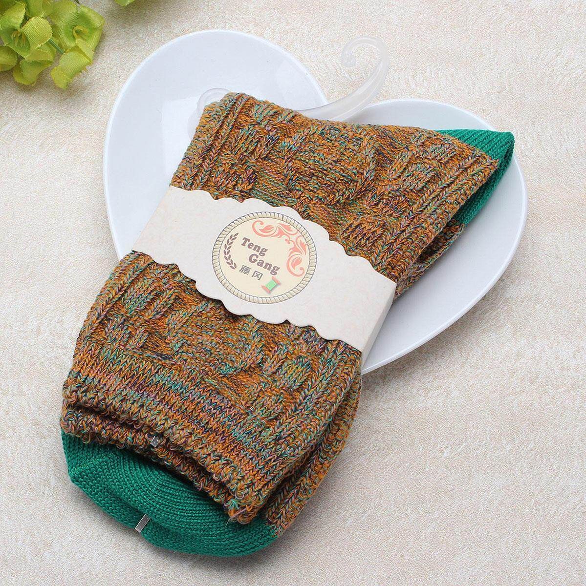 Unisex Casual Cotton Socks Design Multi- Fashion Dress Mens Women's Socks Khaki
