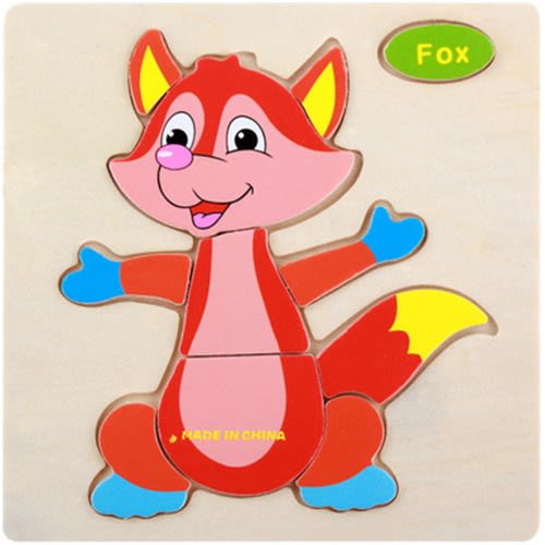 5 Pcs Wooden Object Jigsaw Puzzles - Educational Toy