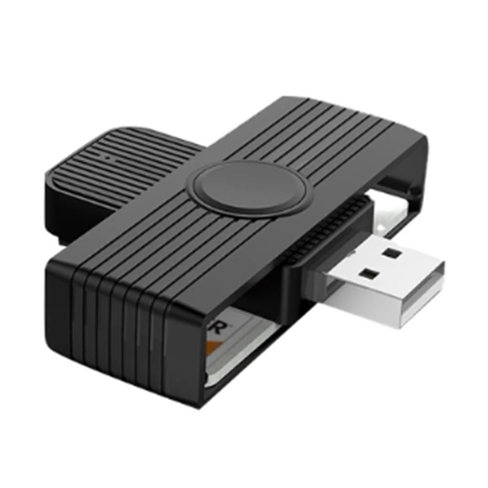 Black CR318 Smart Card Reader for Bank Card SIM ID Cloner Connector Adapter USB20 Standard for Android Phones