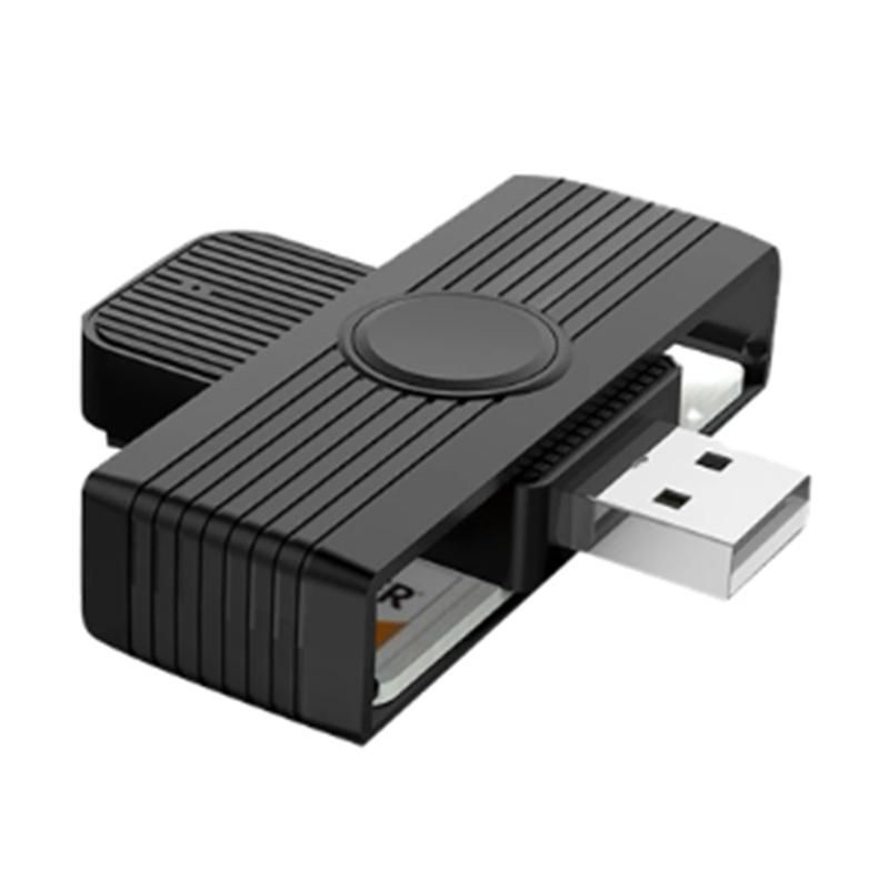 Black CR318 Smart Card Reader for Bank Card SIM ID Cloner Connector Adapter USB20 Standard for Android Phones