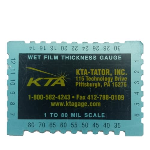 Aluminum Wet Film Thickness Guage Kta