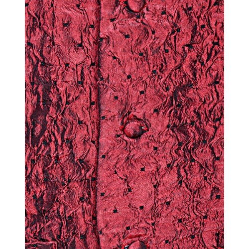 Unique Dot Pattern Waistcoat - Wine & Black - MWC-1443