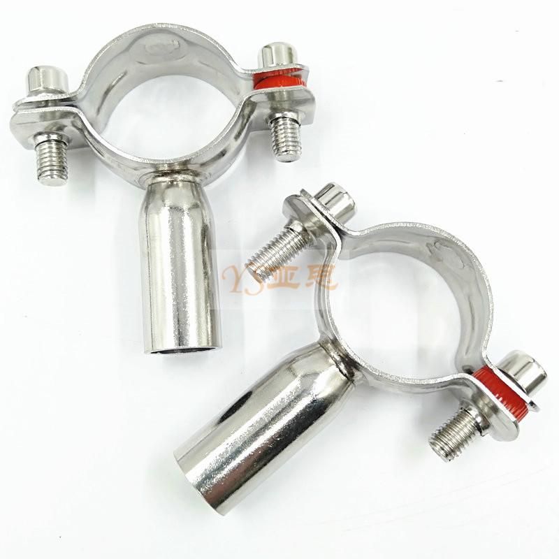 304 Rack for Stainless Steel Tube Pipe Clamp with Chassis Pipe Clamp Decorative Pipe Pipe Bracket Sanitary Gas Clamp