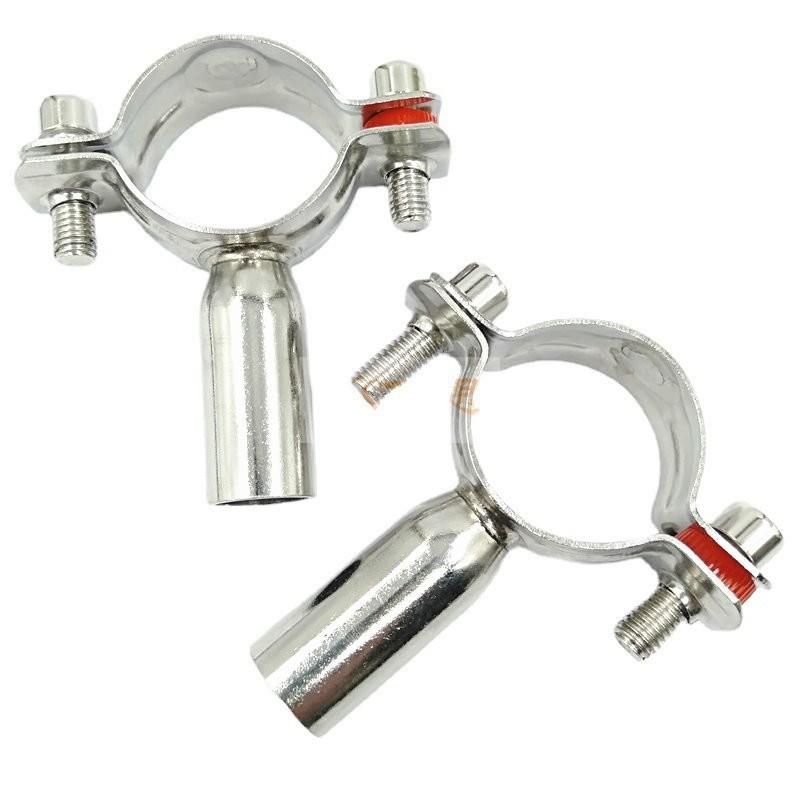 304 Rack for Stainless Steel Tube Pipe Clamp with Chassis Pipe Clamp Decorative Pipe Pipe Bracket Sanitary Gas Clamp