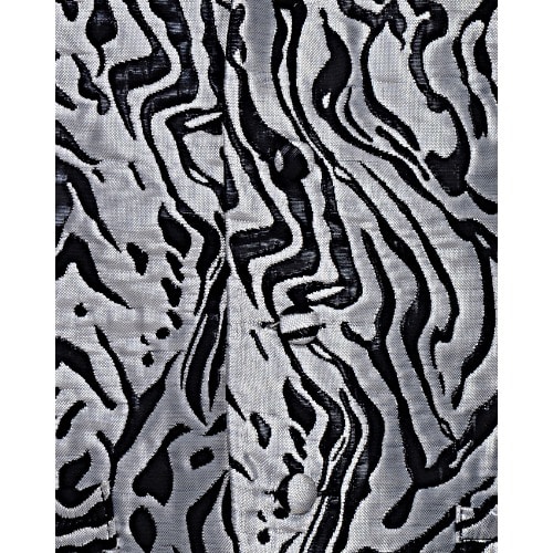 Patterned Single Breasted Waistcoat - Silver & Black - Mwc-1329