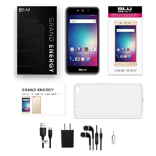 Grand Energy -Unlocked Dual SIM Smartphone with 4,000 mAh Battery - Black
