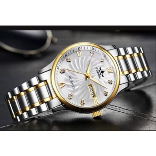 Fuorron Waterproof Men's Wrist Watch - Silver And Gold