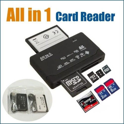 All-in-1 Mini Card Reader -Multi USB 2.0 Memory Card Reader