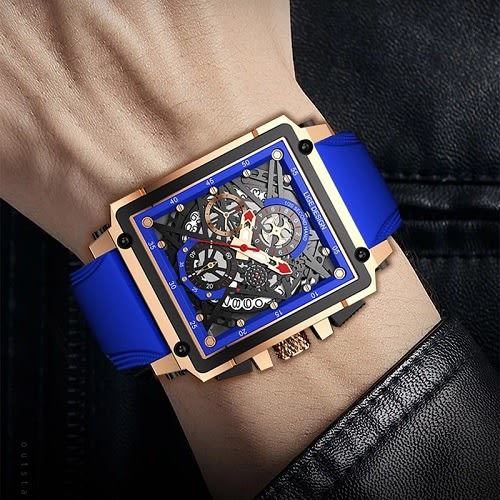 LIGE Rubber Watch - Blue