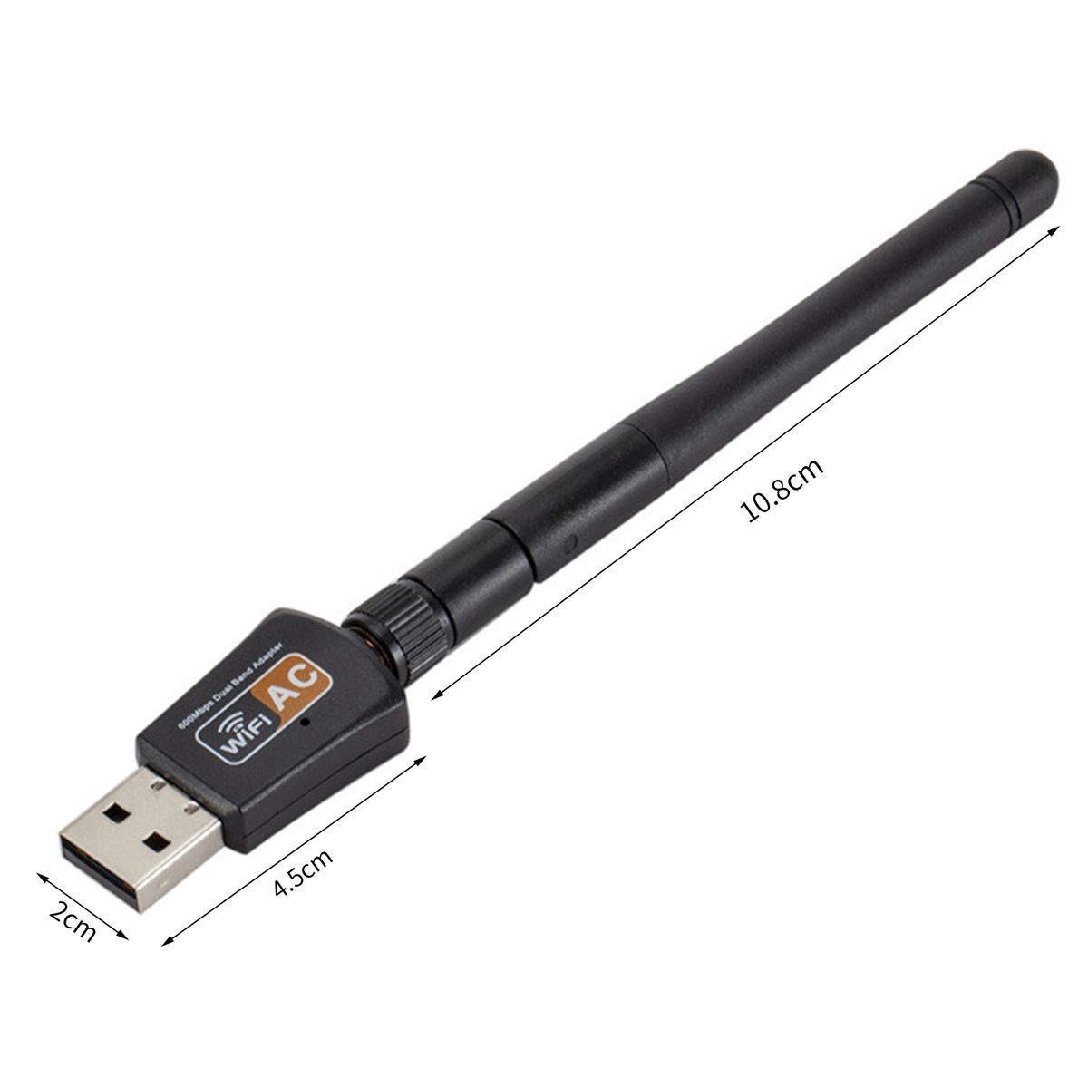 Wireless Network Card Powerful High Speed 2dB Antenna-Black