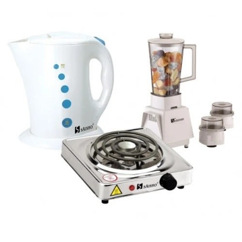 Home And Kitchen Bundle-  Hot Plate, Electric Kettle & Blender