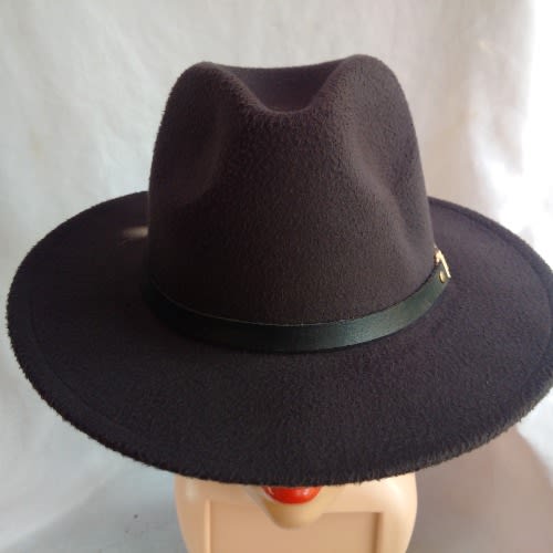 Suede Fedora Hat For Men And Women - Black