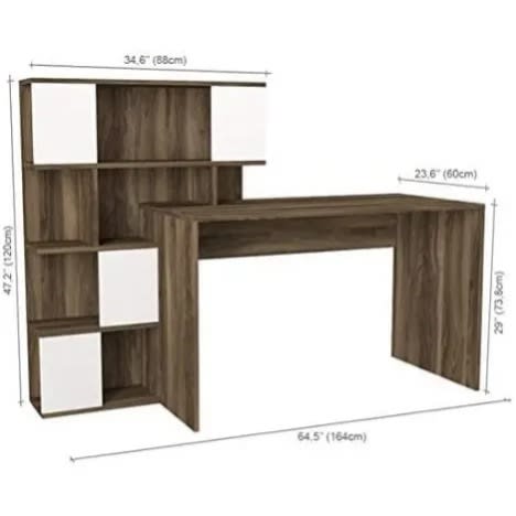 Vic- Computer Desk With Shelves