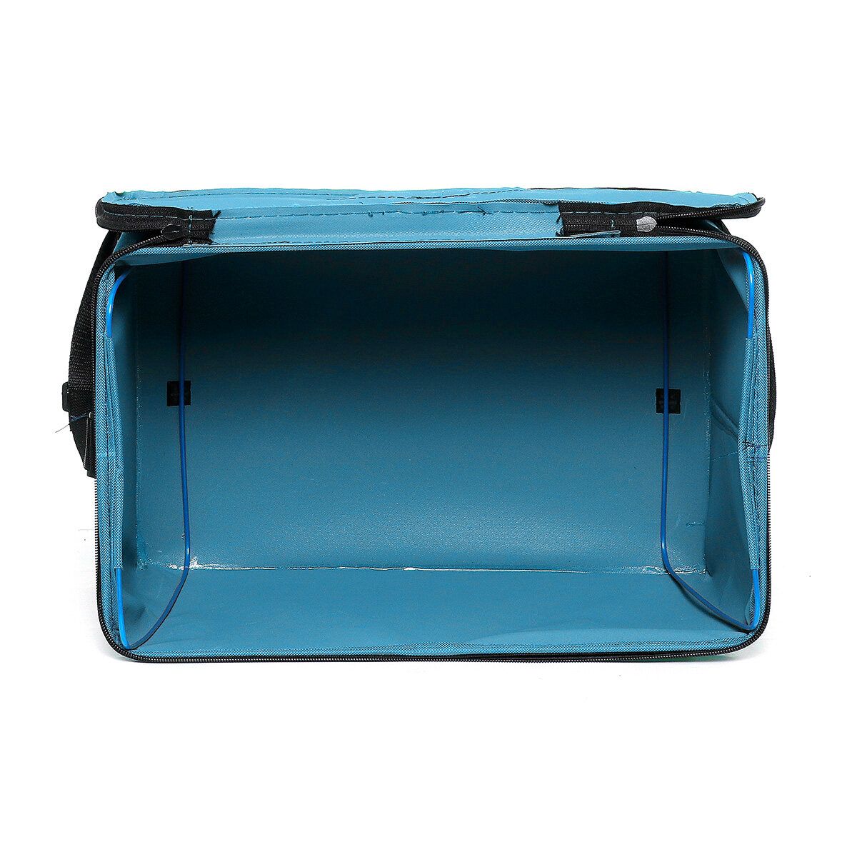 (40*25*26cm-GREEN/BLUE) Thickened-Canvas Waterproof Portable Foldable Bucket Folding Tank Live Fish Bait Storage Box Water Basin For Camping Blue