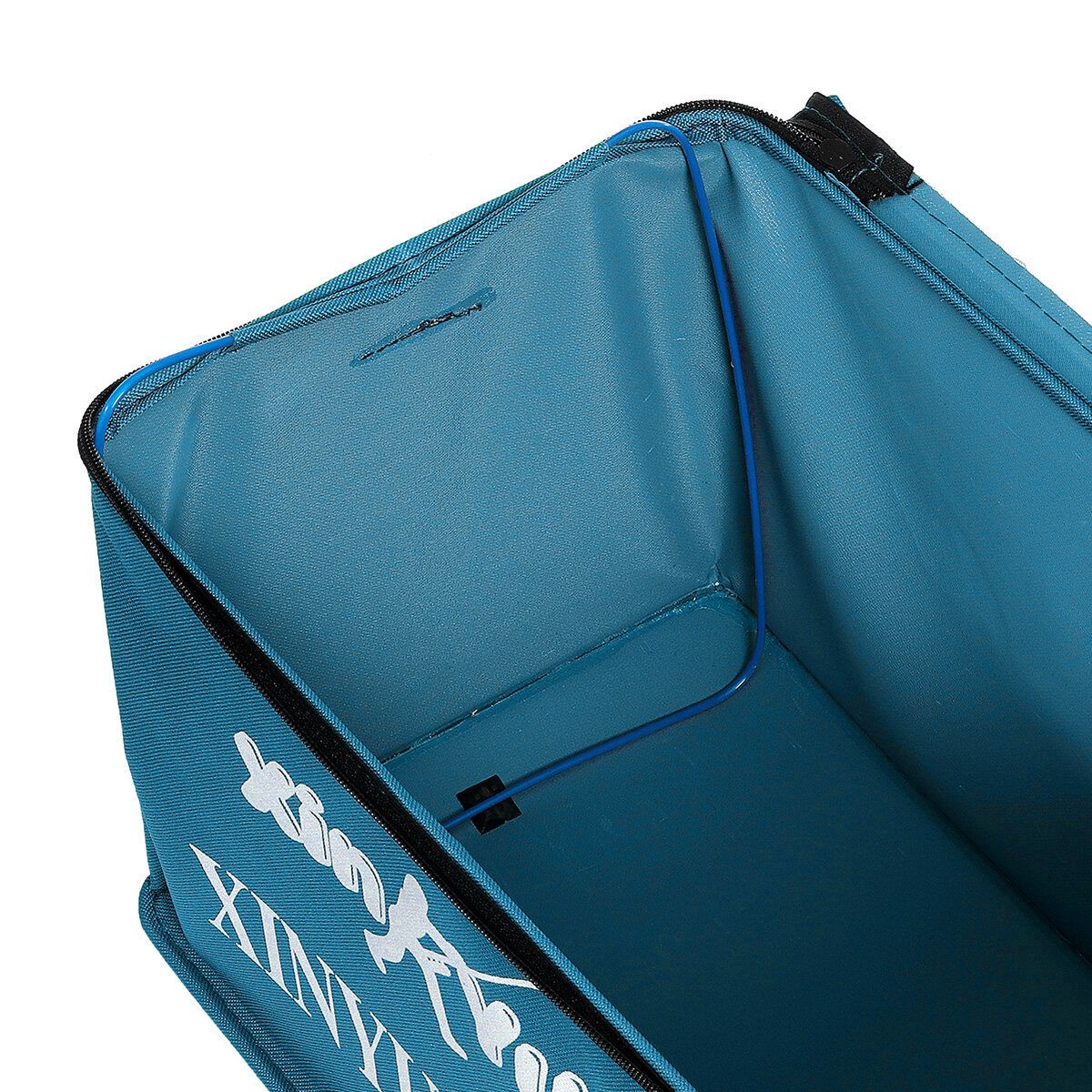 (40*25*26cm-GREEN/BLUE) Thickened-Canvas Waterproof Portable Foldable Bucket Folding Tank Live Fish Bait Storage Box Water Basin For Camping Blue