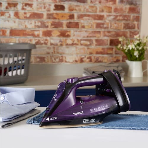 T22008 Ceraglide 2-in-1 Cordless Steam Iron - 2400W -Purple/black