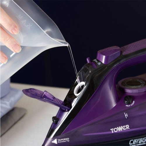 T22008 Ceraglide 2-in-1 Cordless Steam Iron - 2400W -Purple/black