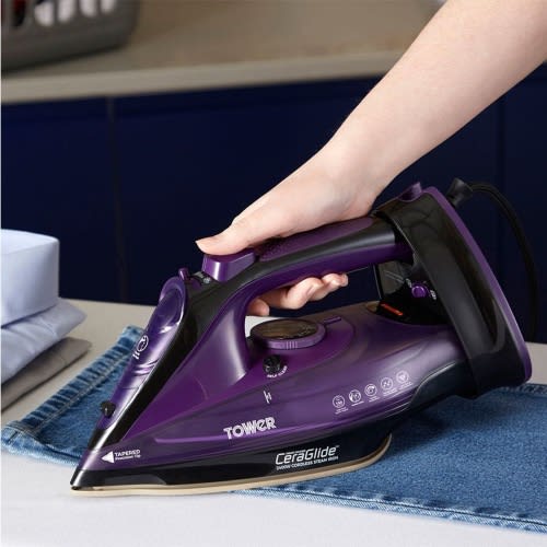 T22008 Ceraglide 2-in-1 Cordless Steam Iron - 2400W -Purple/black