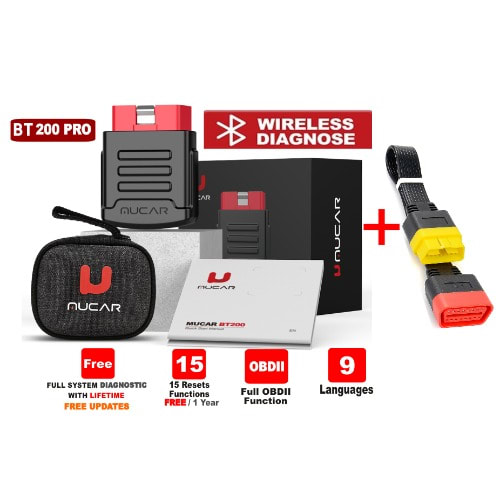 Mucar Bt200 Pro With 15 Reset Functions And Obd11 Extension Cable