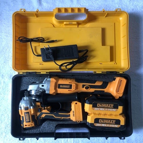 2-in-1 Brushless 20v Xr Li-ion Battery Impact Wrench And Angle Grinder