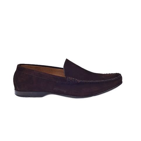 Plain Suede Loafers - Brown