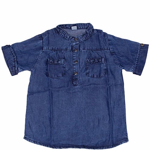 Baby Girl’s Soft Denims Short-sleeve T-Shirt- Blue
