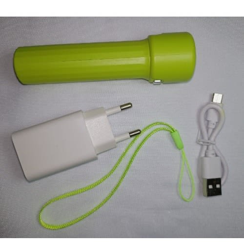 1200mah Rechargeable Flashlight With Adapter + Usb Cable