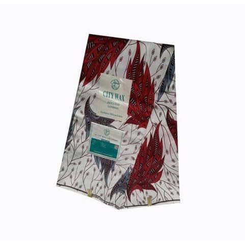 City wax Coloured Leaf Ankara Prints 6 yards