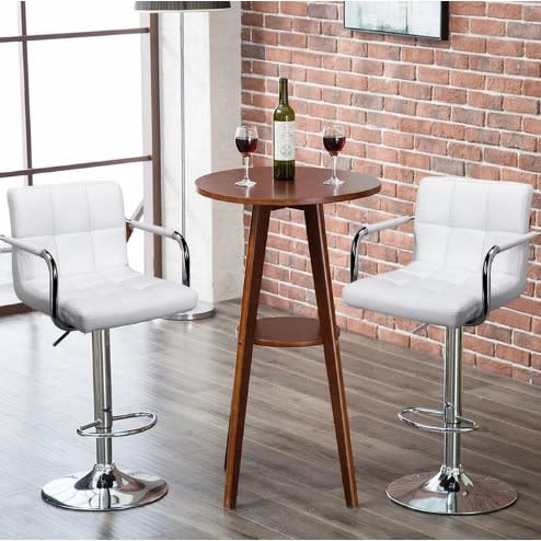 Swivel Bar Stool 01 - Set Of 2 - White