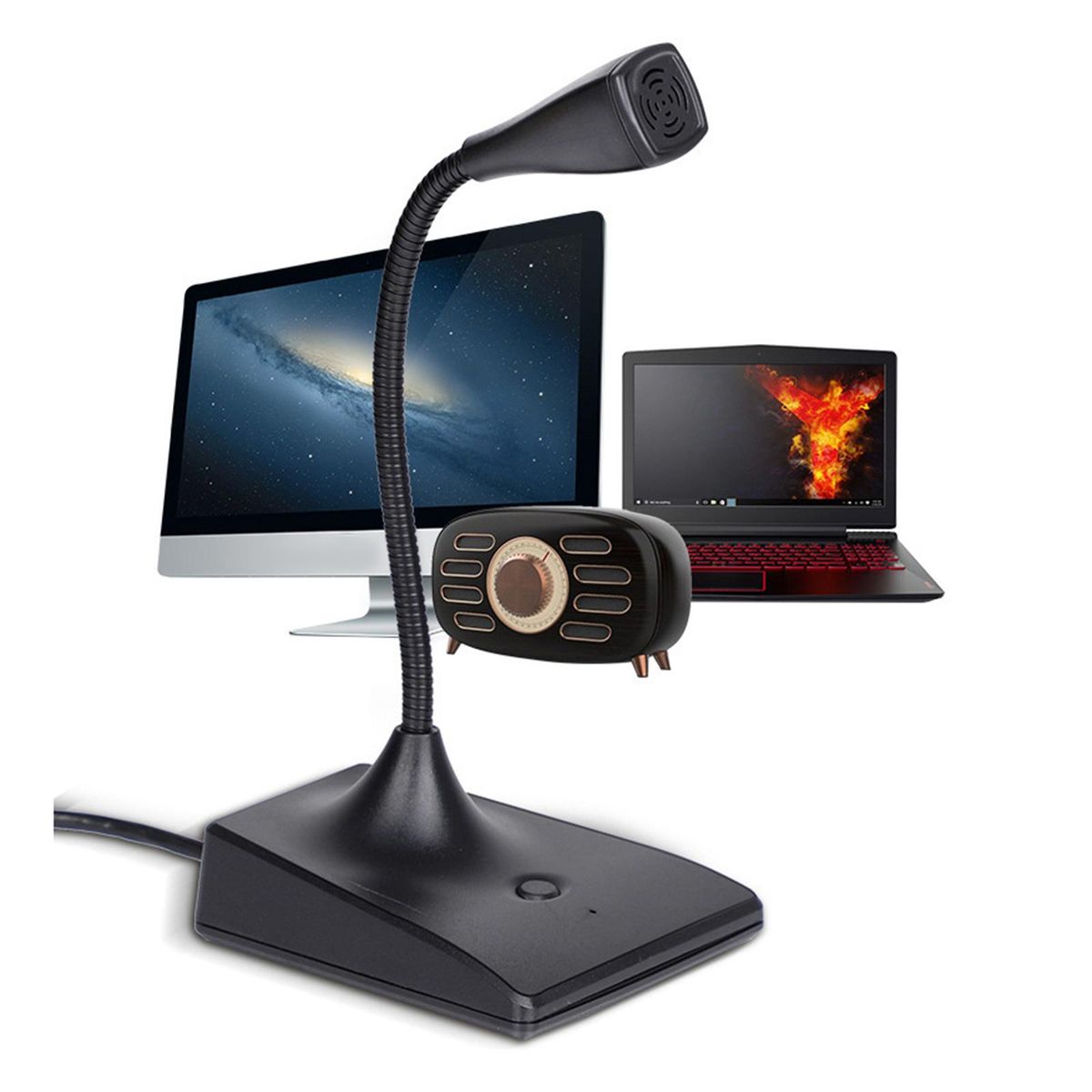 USB Computer Microphone Omnidirectional Desktop Condenser