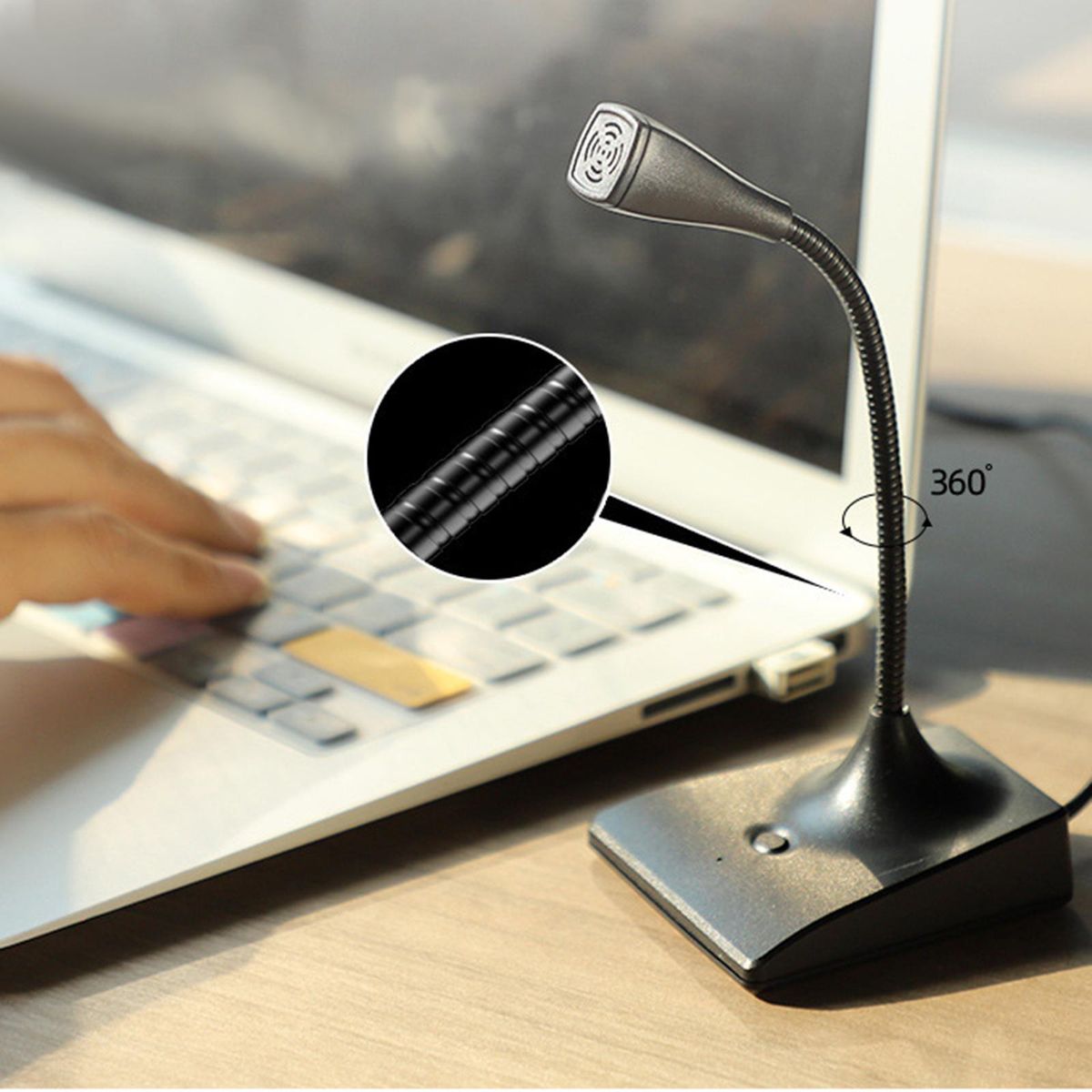 USB Computer Microphone Omnidirectional Desktop Condenser