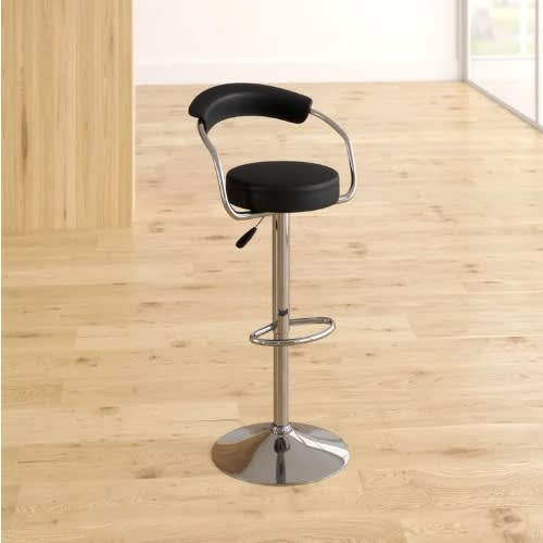 Adjustable Height Bar Stool - 01 - Black