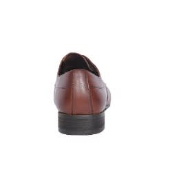 Patterned Italian Leather Lace-up Shoe - Brown - Msh-3481