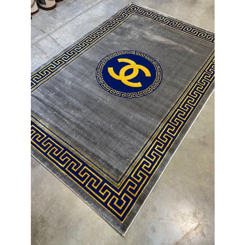4 By 6ft Chanel Inspired Multicolor Center Rug