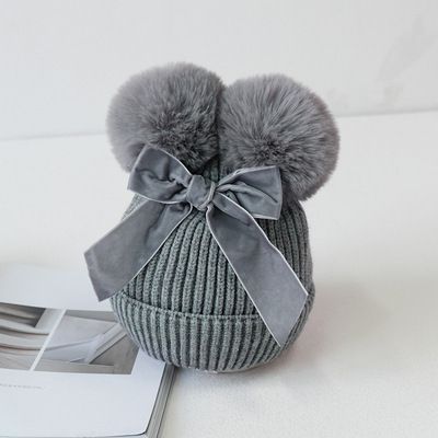New Kids Baby Girl Winter Stuff Double Pompom Balls Warm