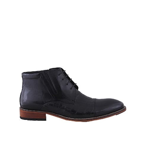 Men's Ankle Lace-up Boot - Black - Msh-4394