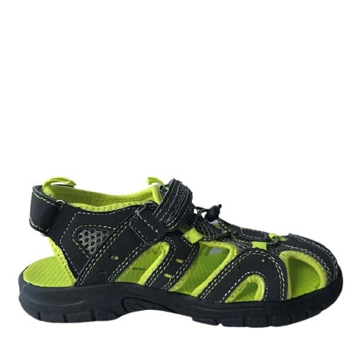 Boys Fisherman Sandals Shoe - Green Grey