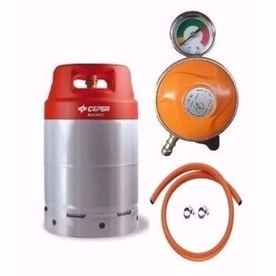 LPG Composite 12.5kg Gas Cylinder With Hose, Clip & Metered Regulator