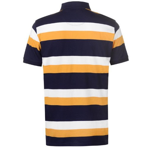 Stripe 3 Polo Shirt Mens- Mustard