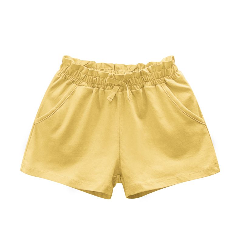 100% Cotton Kids Plain Girls Shorts-Dark Pink