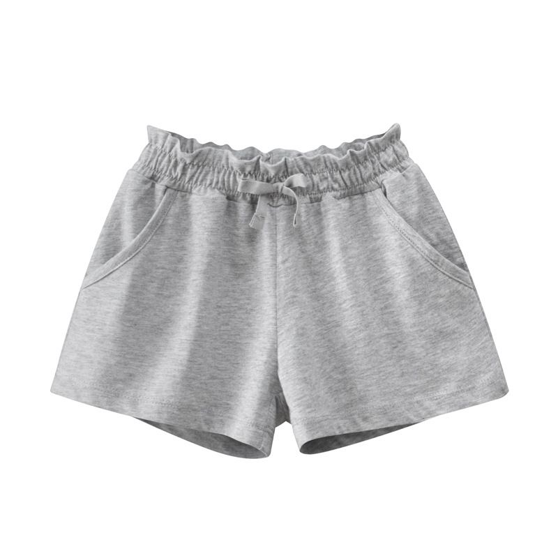 100% Cotton Kids Plain Girls Shorts-Dark Pink