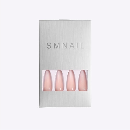 Ballet Coffin Full Cover Long Press-on Nail Tips - Sm14200915- 24 Pieces