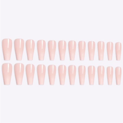 Ballet Coffin Full Cover Long Press-on Nail Tips - Sm14200915- 24 Pieces
